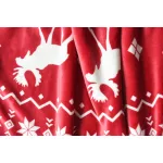 Naturtex pléd sherpa 130x170 cm szarvas fehér-bordó 