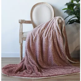   Naturtex sherpa design kétoldalas pléd - Ombre Coral 150x200 cm