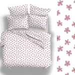 3 részes pamut-szatén ágyneműhuzat Blossom