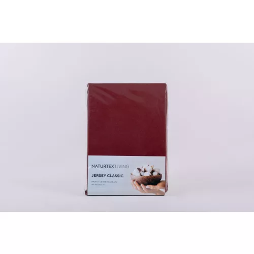 Jersey burgundy lepedő 80-100x200 cm