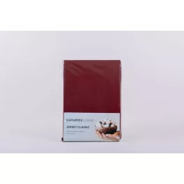 Jersey burgundy lepedő 180-200x200cm